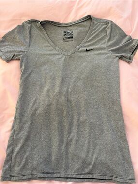 Nike Dri-Fit Women’s Gray V-Neck Performance Tee
